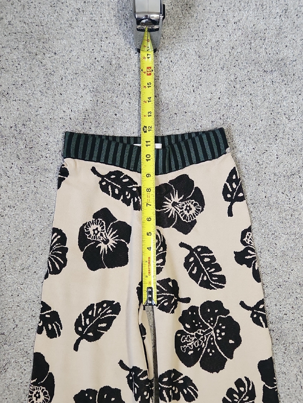 Scotch & Soda Palm Cove Knit Printed Wide Leg Pants Size XS Black/Beige - Picture 8 of 11